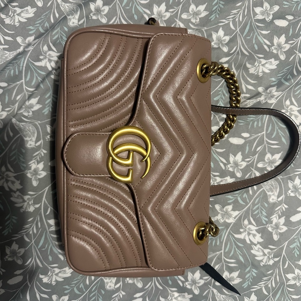 ❌SOLD❌Gucci Calfskin Matelasse Small GG Marmont Shoulder Bag